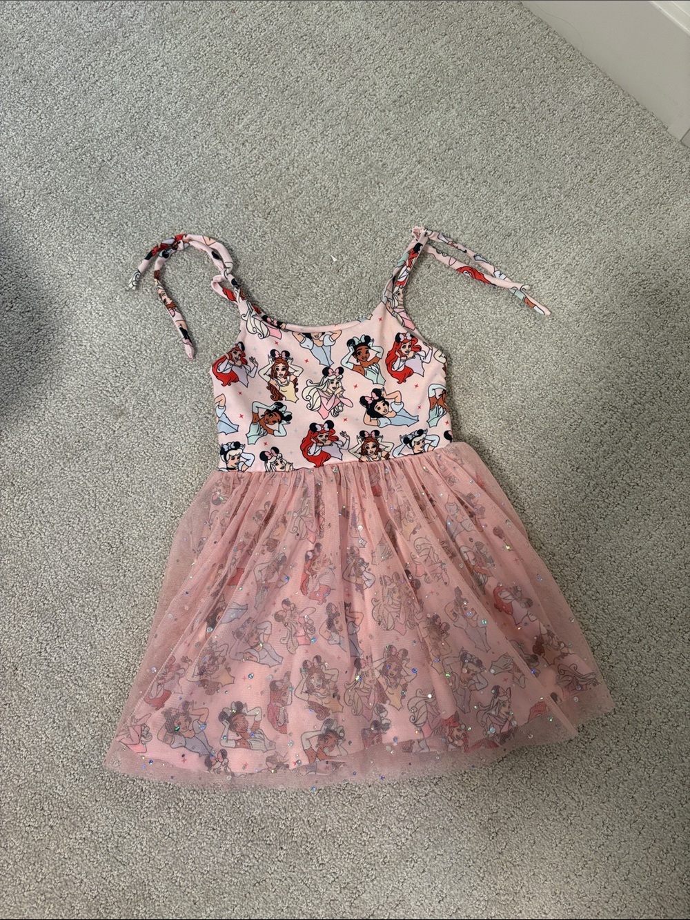 Pink Princess Character Tulle Dress for Kids